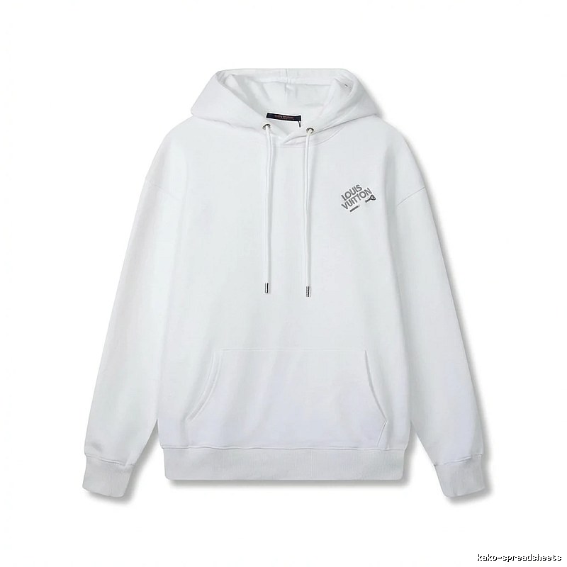Louis Vuitton minimalist style white hoodie
