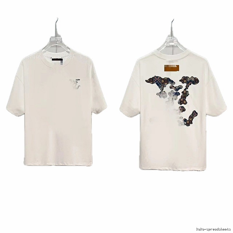 Louis Vuitton Vintage-style Jacquard White Short-sleeved T-shirt