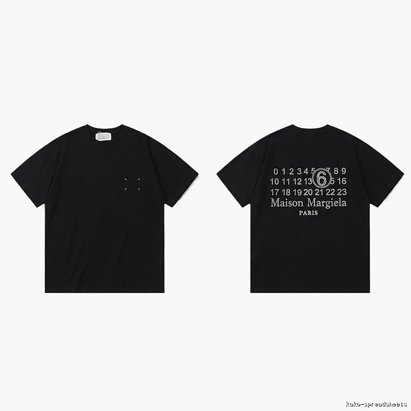 Maison Margiela black T-shirt with digital printing