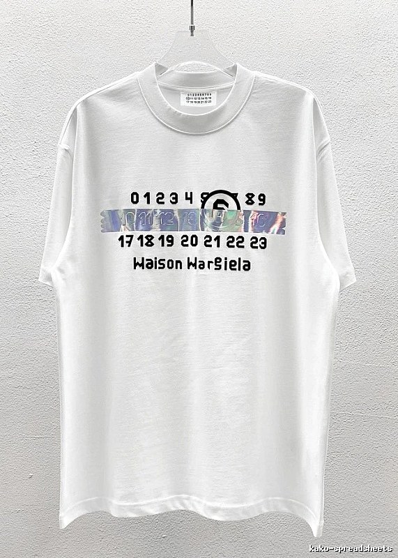 Maison Margiela Digital Trendy & Edgy Style White T-Shirt