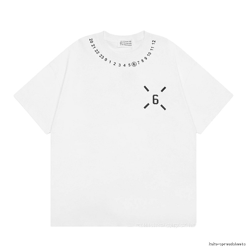 Maison Margiela MM6 streetwear brand casual white short-sleeve T-shirt