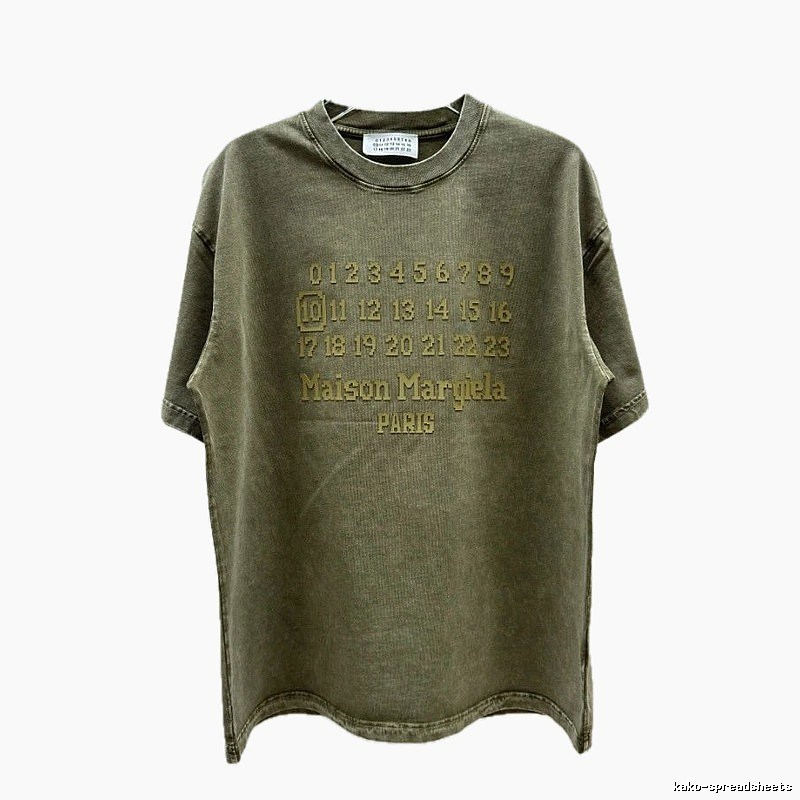 Maison Margiela Number Vintage Military Green Short-sleeve T-shirt