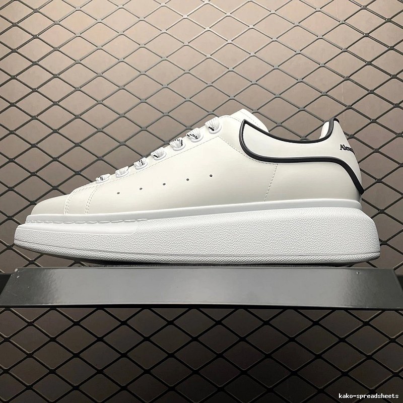 McQueen Oversized Sneakers in White and Black, Finished with Statement Proportions