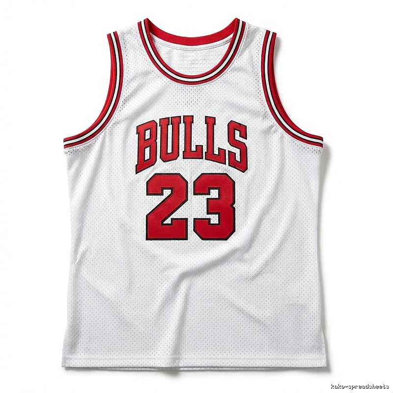 Michael Jordan retro-style white and red jersey