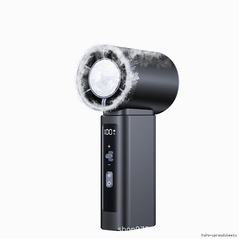 Misting Comfort Handheld Semiconductor Cooling Fan Gray Ice-compress Cooling