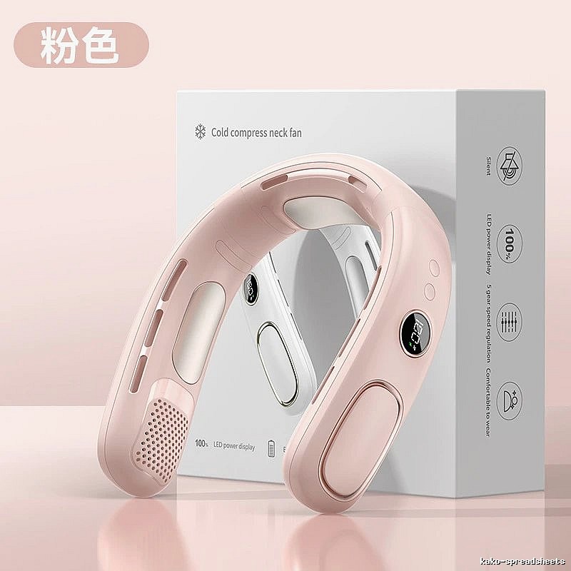 Misting Wearable Neck Fan For Neck Cooling Pink Cooling Version