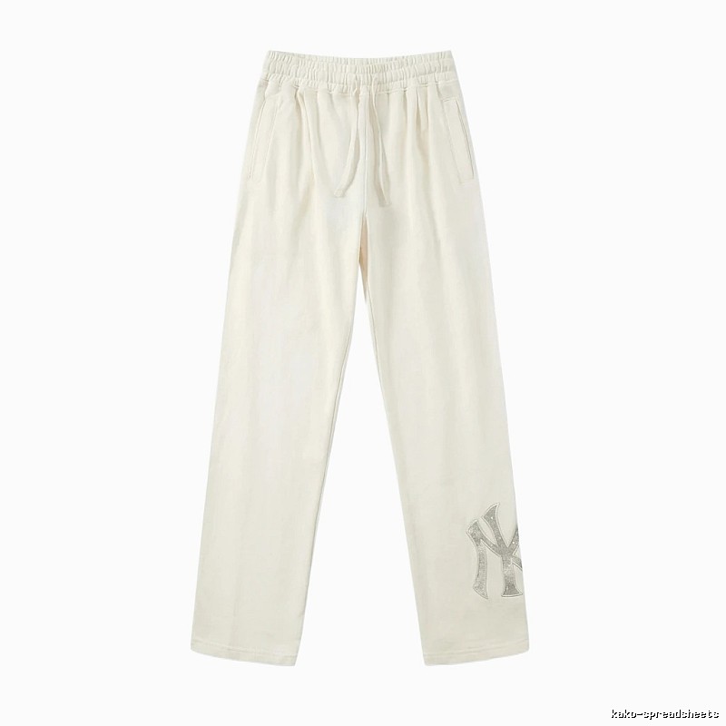 MLB casual style white long trousers