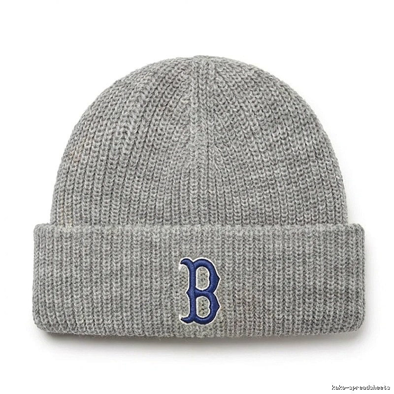 MLB letter trendy brand grey woolen hat