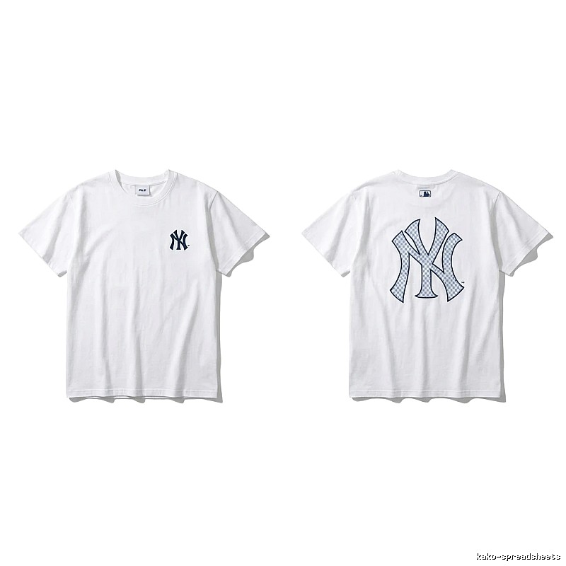 MLB NY Series Simple Style White T-shirt