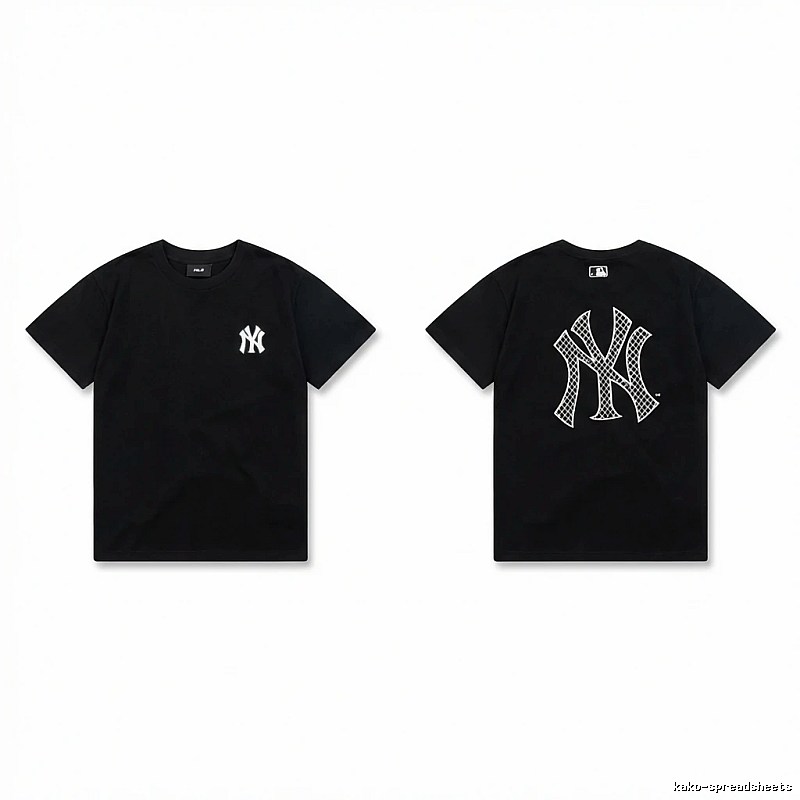 MLB NY Series Trendy and Cool Style Black T-shirt