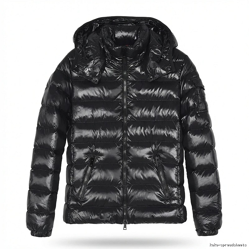 Moncler black shiny down jacket