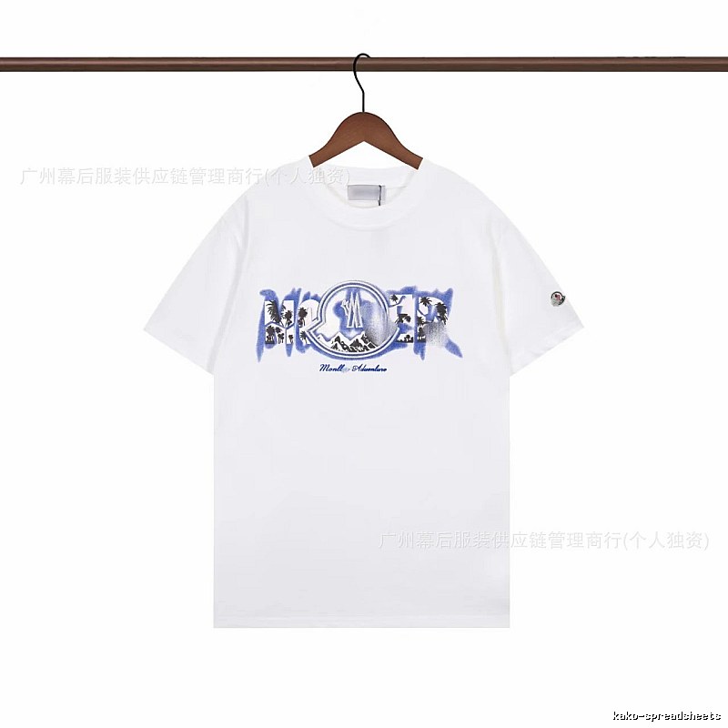 Moncler Casual Printed White Short-sleeve T-shirt