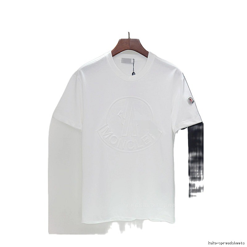 Moncler Embossed Casual White T-Shirt