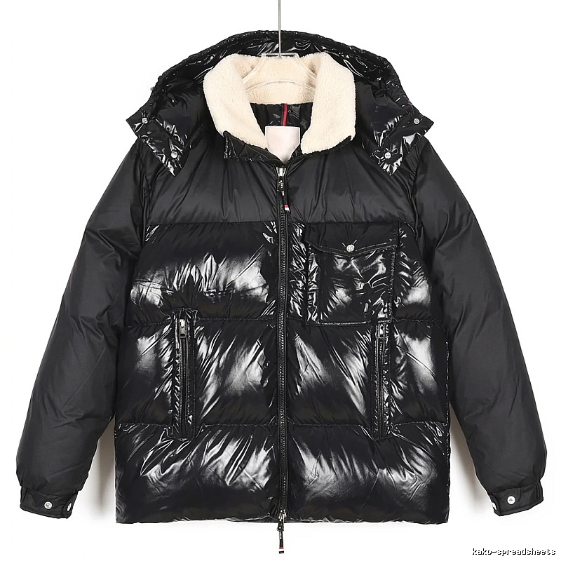 Moncler Glossy and Trendy Black Down Jacket