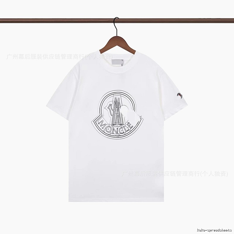 Moncler Large Logo Trendy Style White Short-sleeve T-shirt