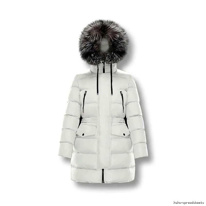 Moncler long fashion white down jacket