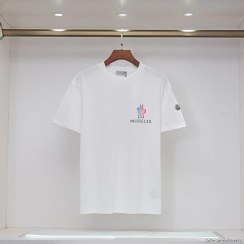 Moncler Printed Casual Style White Short-sleeve T-shirt