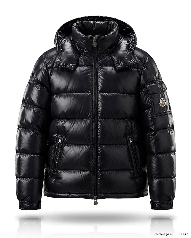 Moncler shiny black down jacket
