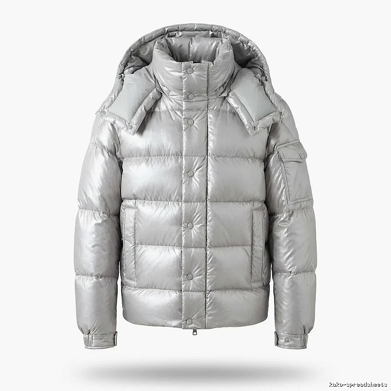 Moncler Silver Shiny Trendy and Cool Down Jacket