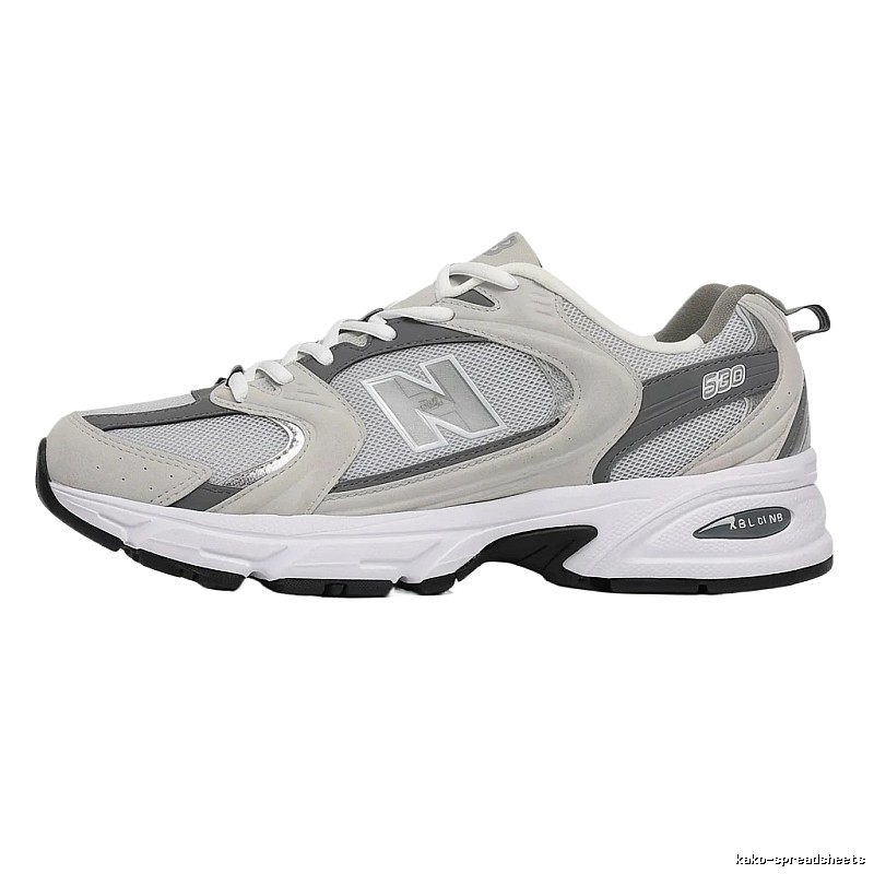 New Balance 580 retro-style gray sports shoes