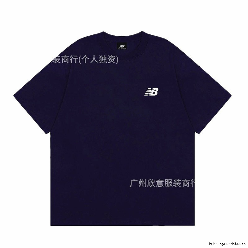 New Balance Casual Series Minimalist Style Navy Blue Short-sleeve T-shirt