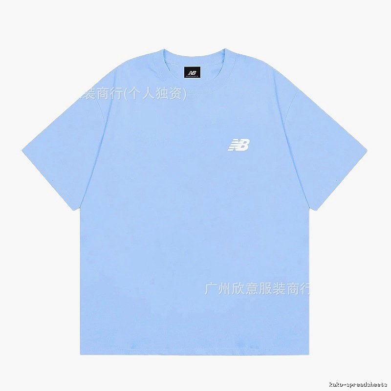 New Balance Classic Minimalist Style Light Blue Short-sleeve T-shirt