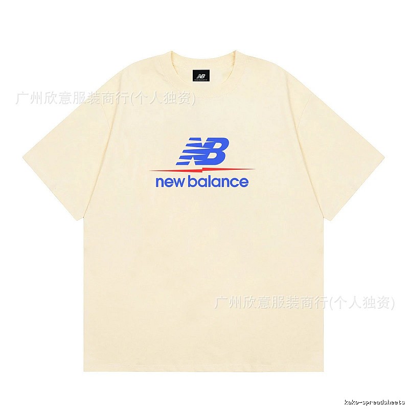 New Balance Printed Casual-style Light Beige Short-Sleeve T-Shirt