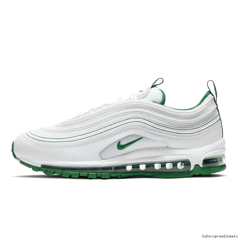 Nike Air Max 97 Trendy White and Green Sports Shoes