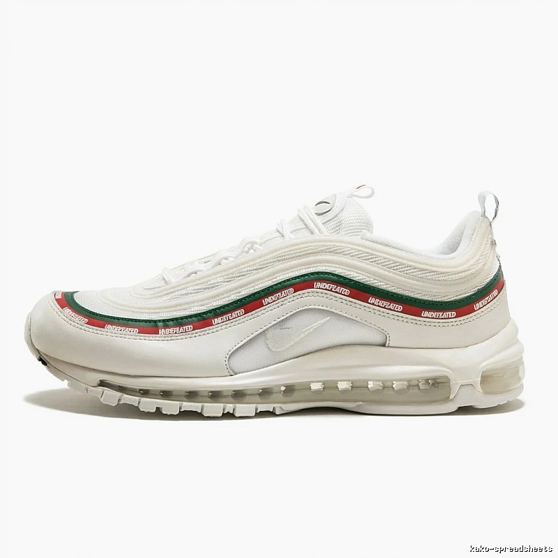 Nike retro-style red, white and green striped shoes