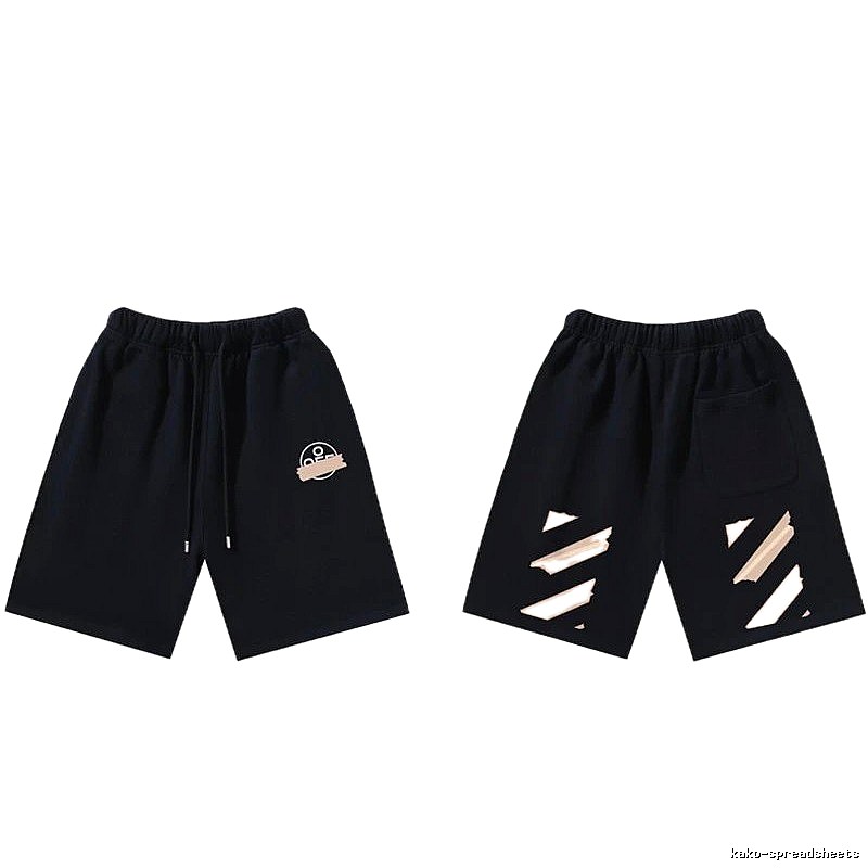 Off-White 019 Style Cool Black Shorts