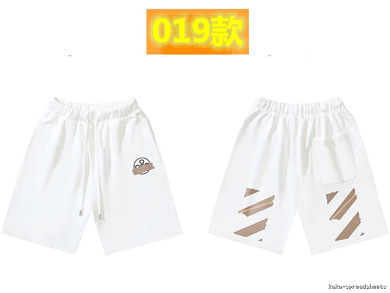 Off-White 019 trendy white shorts