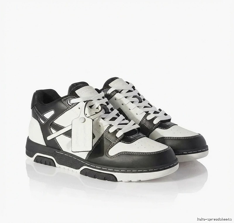 Off-White black and white spliced style board shoes