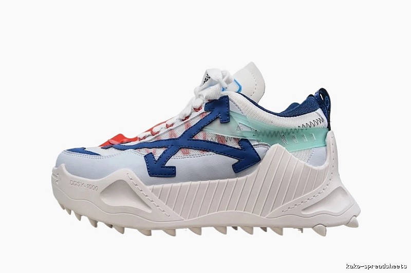 Off-White casual style blue and white sports shoes