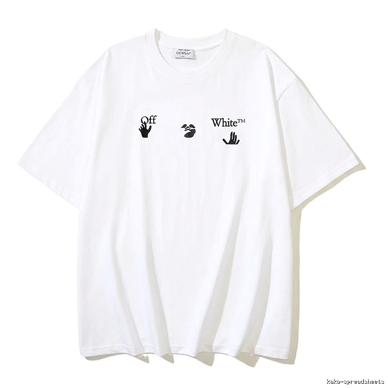Off-White Gesture Print Style White T-shirt