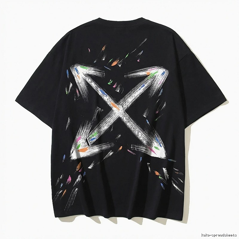 Off-White Graffiti Style Black T-shirt