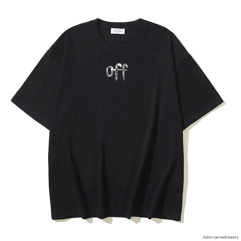 Off-White letter-style black T-shirt