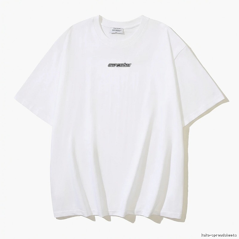 Off-White minimalist style white T-shirt