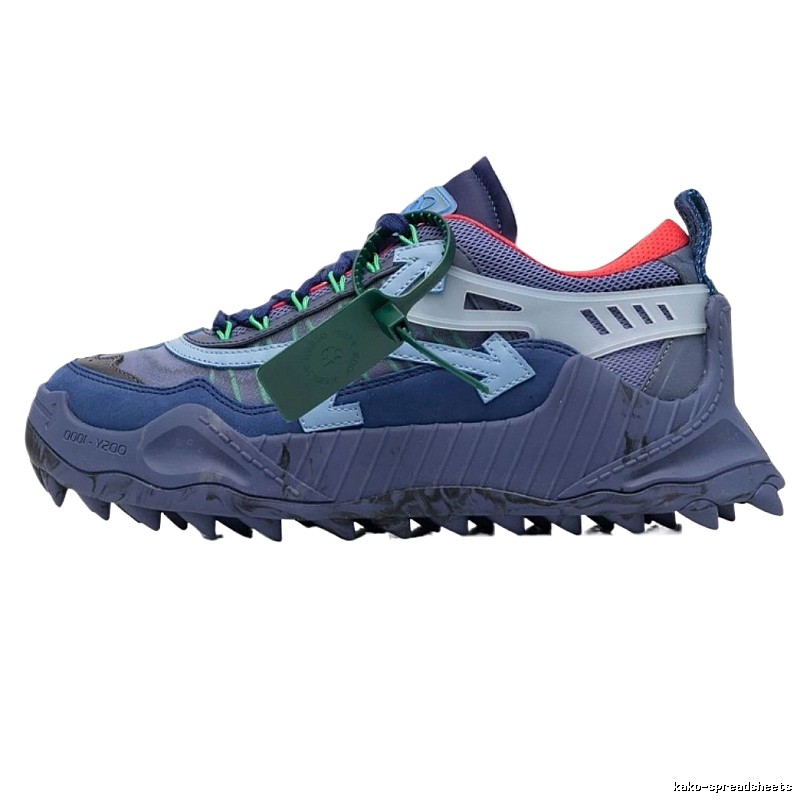 Off-White retro-style blue sports shoes