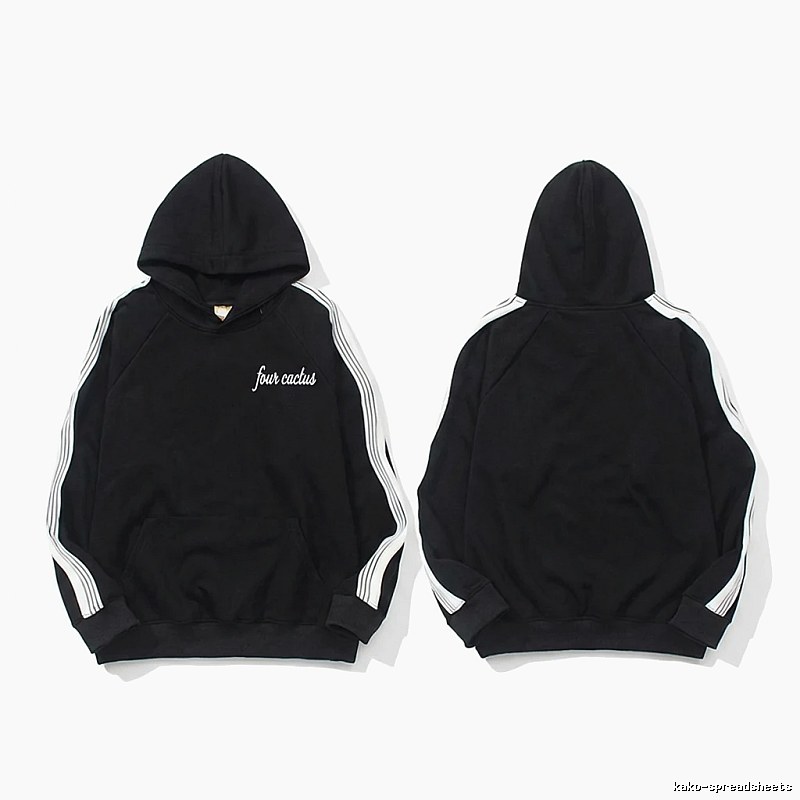 Other black hoodies with side stripes style