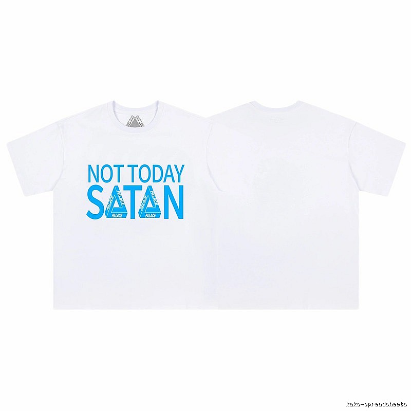 Palace Letter Print Street Style White Short-sleeve T-shirt
