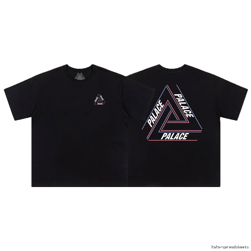 Palace Triangle Print Street Style Black T-shirt
