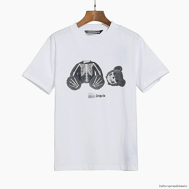 Palm Angels Classic Bear graphic T-shirt White Colorful Bear with Travel-Friendly Style
