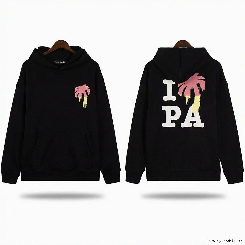 Palm Angels Palm Tree Trendy Brand Black Sweatshirt