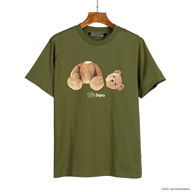 Palm Angels Relaxed Bear graphic T-shirt White Colorful Bear with Versatile Design