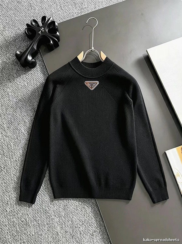 Prada Crewneck Sweater with Black Crewneck Sweater with Prada