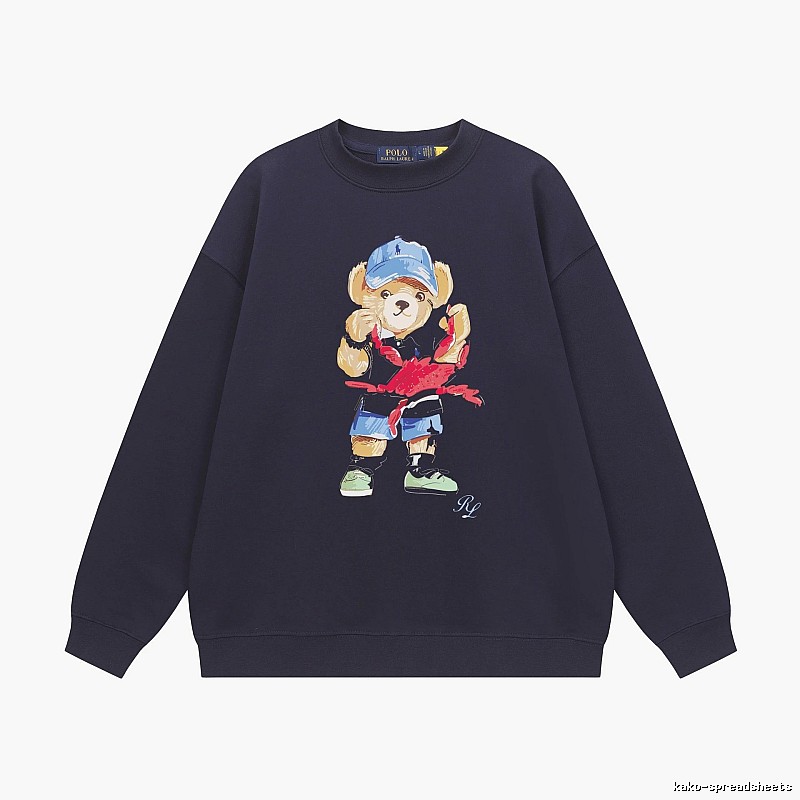 Ralph Lauren bear print navy blue sweatshirt
