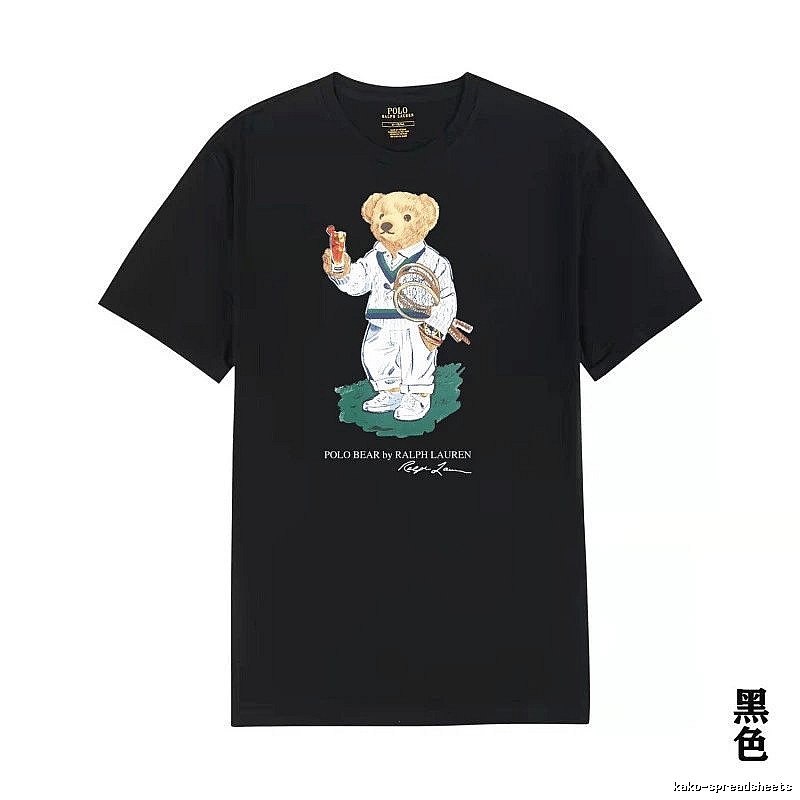 Ralph Lauren bear - style black T - shirt