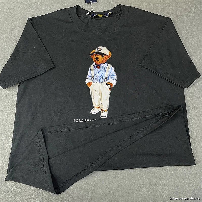 Ralph Lauren Bear Trendy Brand Black T-shirt