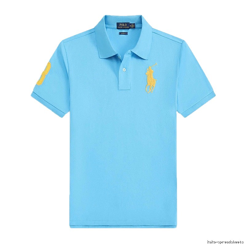 Ralph Lauren Polo series blue short-sleeved shirts