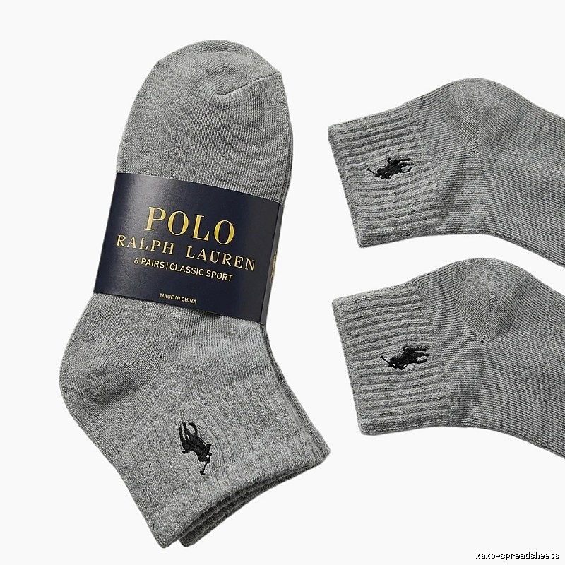 Ralph Lauren Polo Sporty Grey Socks